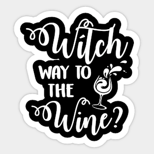 Witch Way to The Wine Sticker